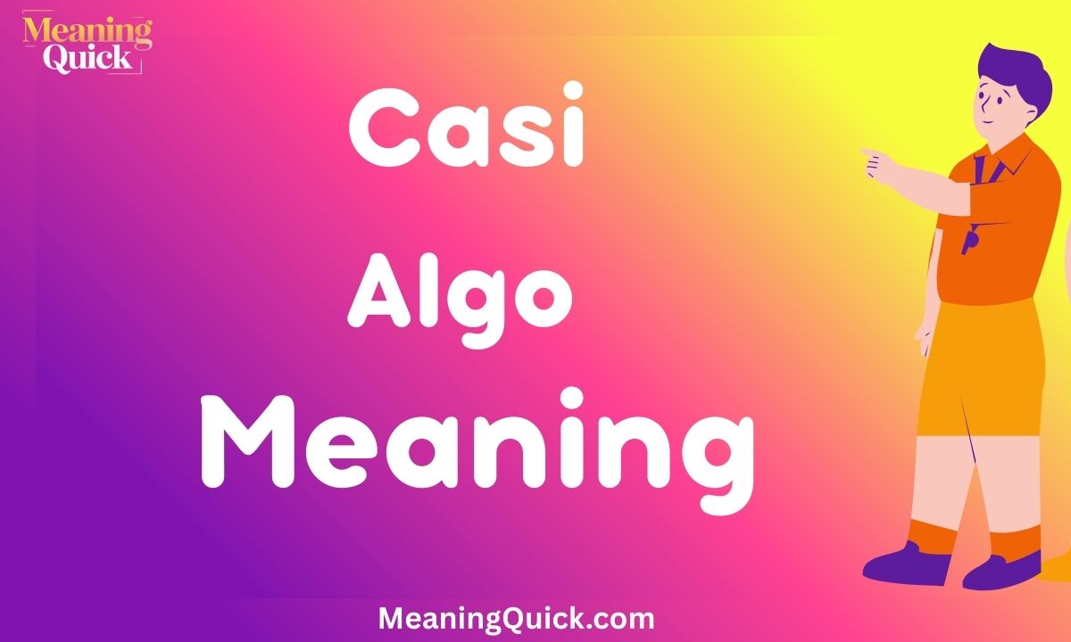 Casi Algo Meaning