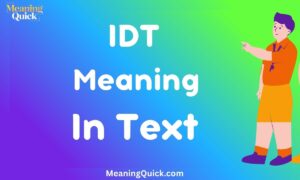 IDT Meaning in Text