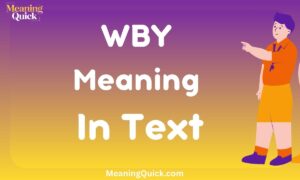 WBY Meaning in Text