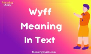 WYFF Meaning In Text